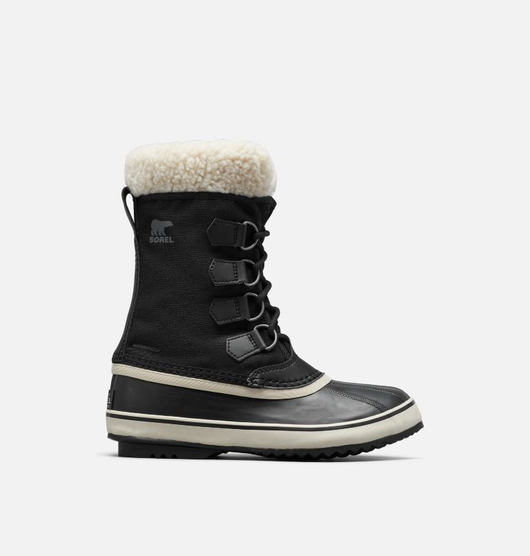 sorel women's black and white boots